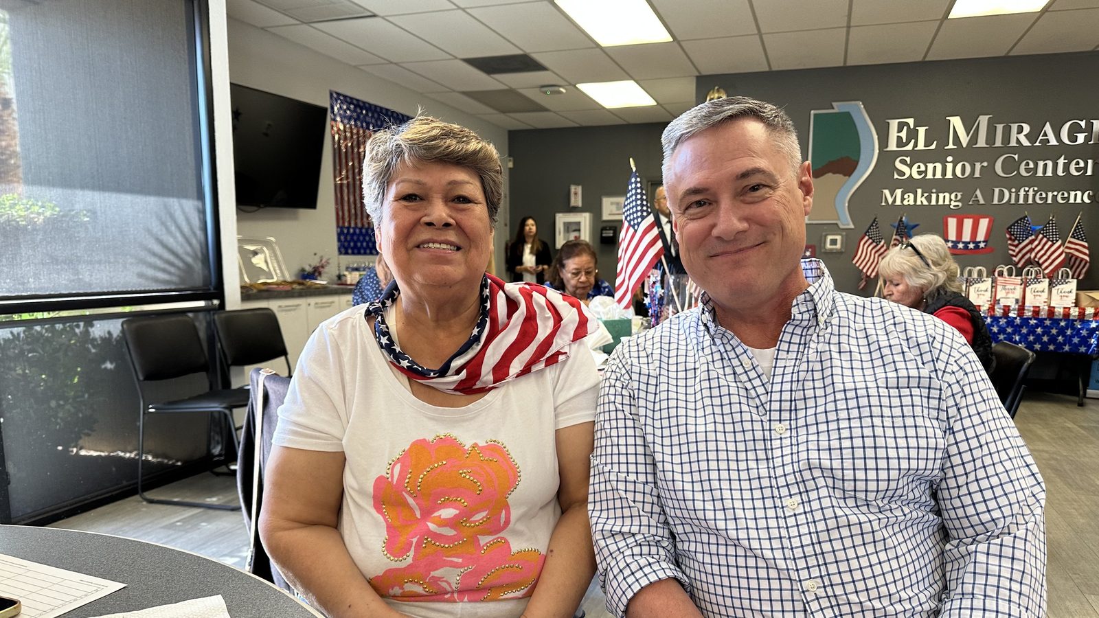 Todd Balash with Josie Alcantar at El Mirage Senior Center November 2025
