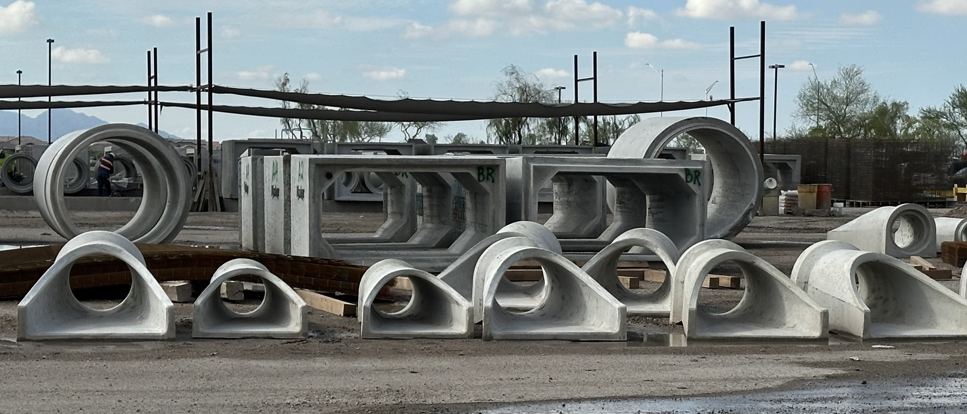 Rinker Materials El Mirage precast concrete pipe yard